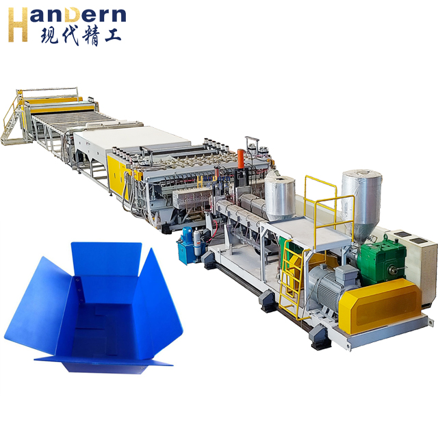 What is the preheating temperature for the plastic hollow board production line